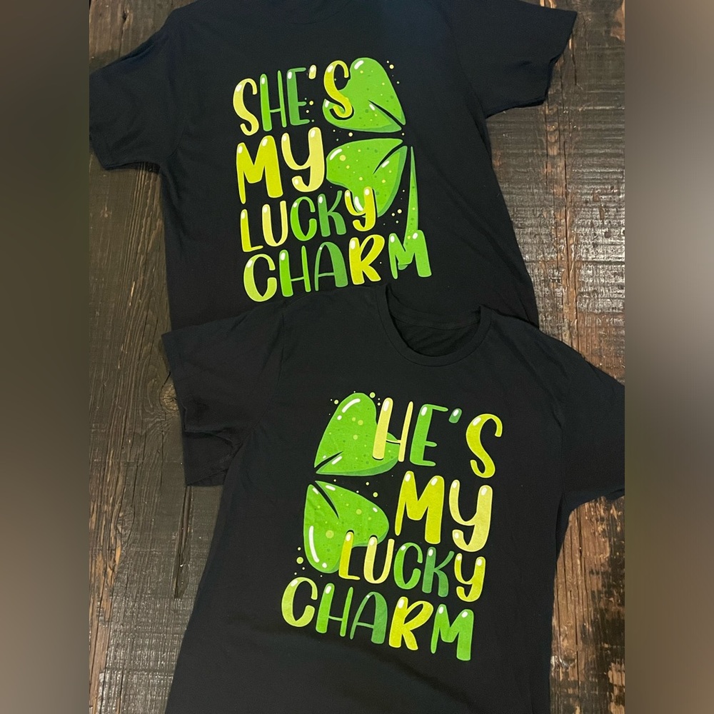 St. Patrick’s Day ☘️Matching Couple Shirts☘️ Men’s Size L Women’s Size M